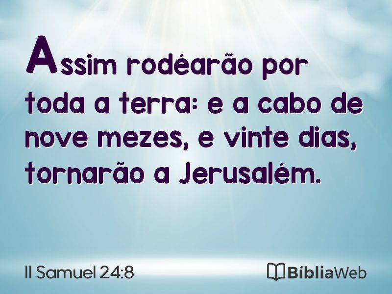 II Samuel 24:8 em imagem para compartilhar