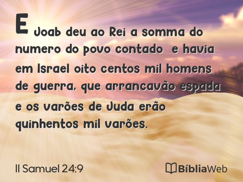 II Samuel 24:9 em imagem para compartilhar