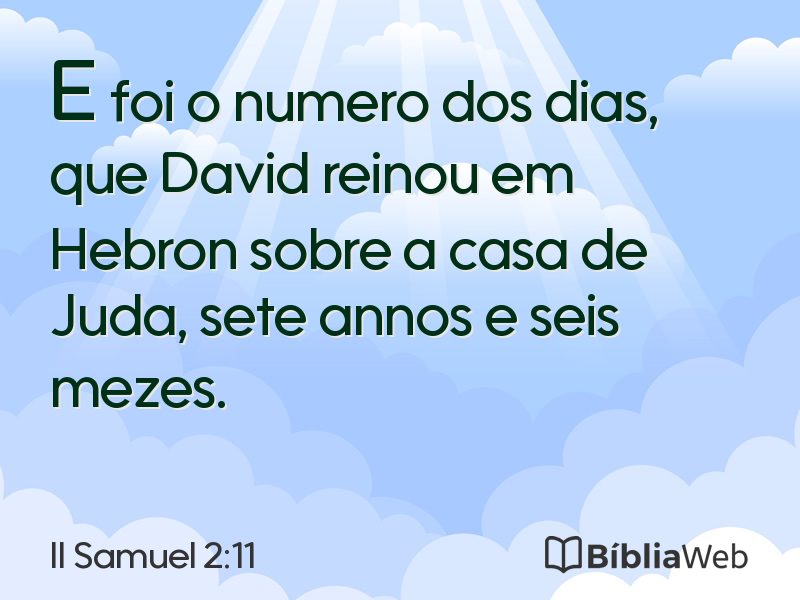 II Samuel 2:11 em imagem para compartilhar