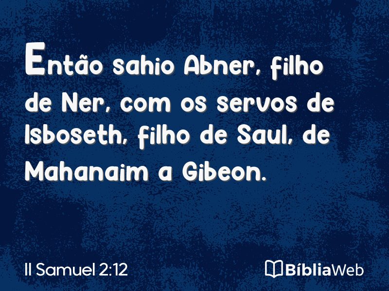 II Samuel 2:12 em imagem para compartilhar