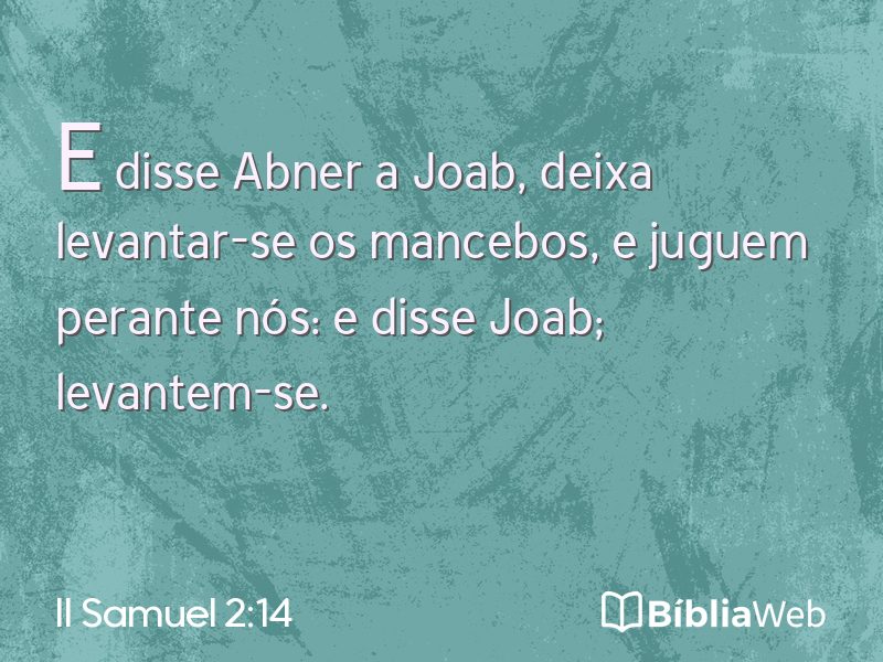 II Samuel 2:14 em imagem para compartilhar