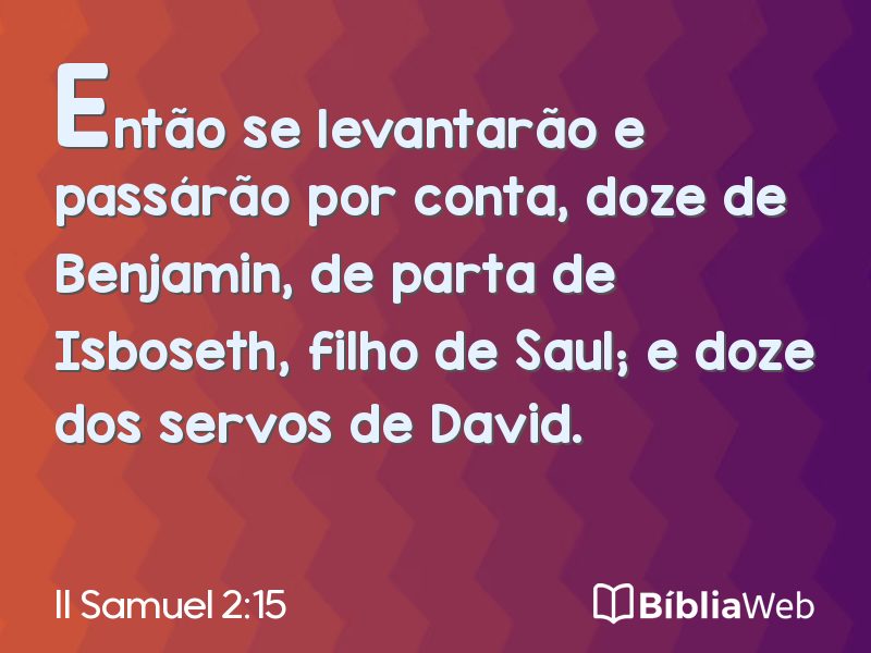 II Samuel 2:15 em imagem para compartilhar