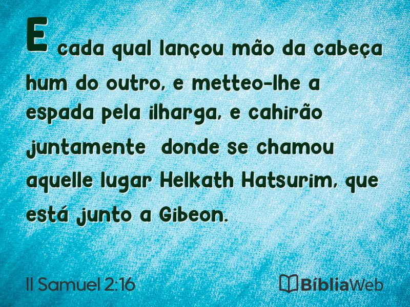 II Samuel 2:16 em imagem para compartilhar