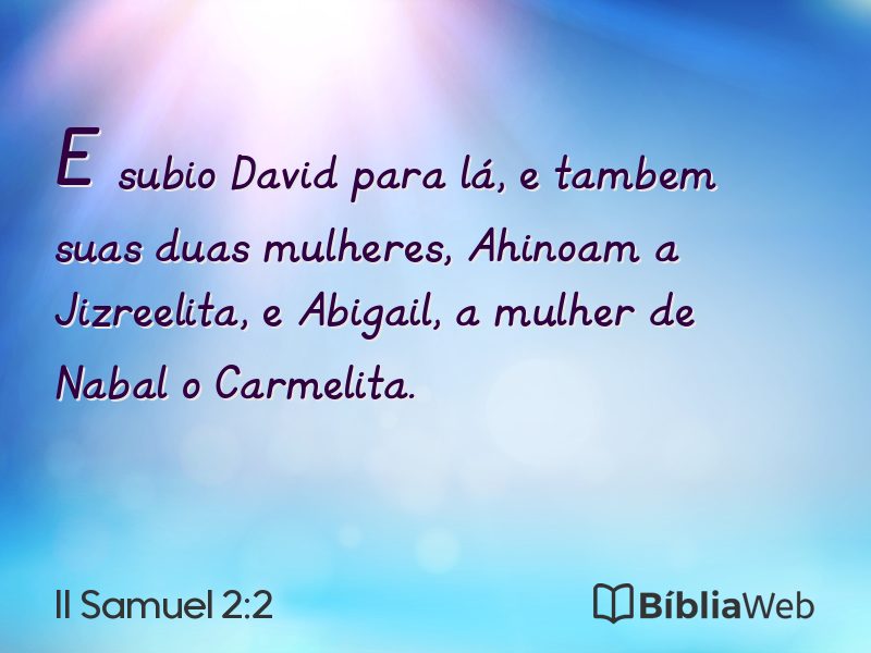 II Samuel 2:2 em imagem para compartilhar