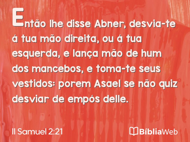 II Samuel 2:21 em imagem para compartilhar