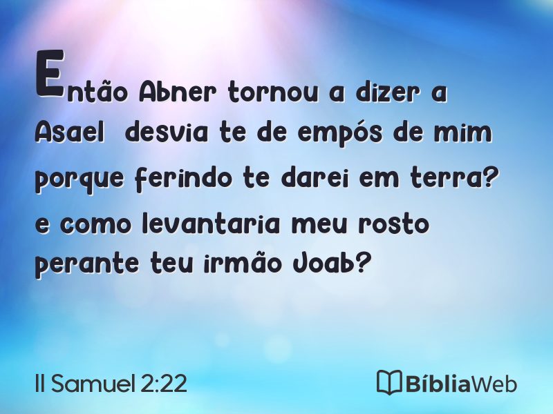 II Samuel 2:22 em imagem para compartilhar