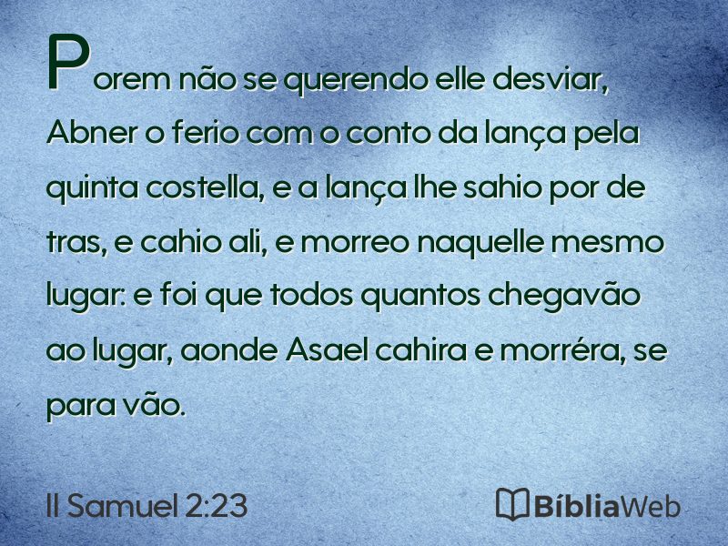 II Samuel 2:23 em imagem para compartilhar