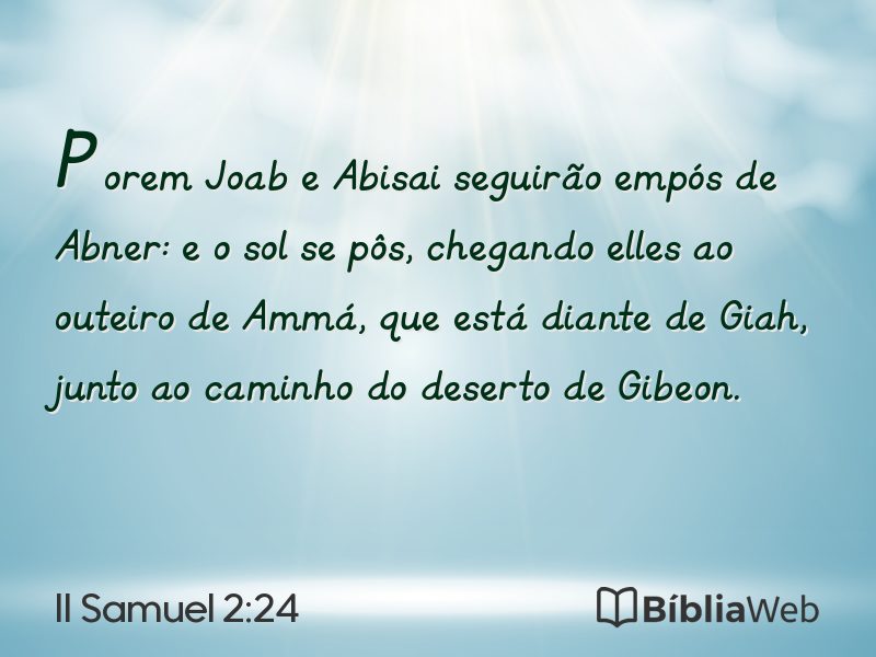 II Samuel 2:24 em imagem para compartilhar