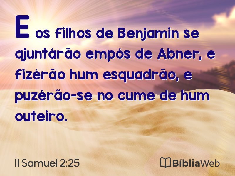 II Samuel 2:25 em imagem para compartilhar