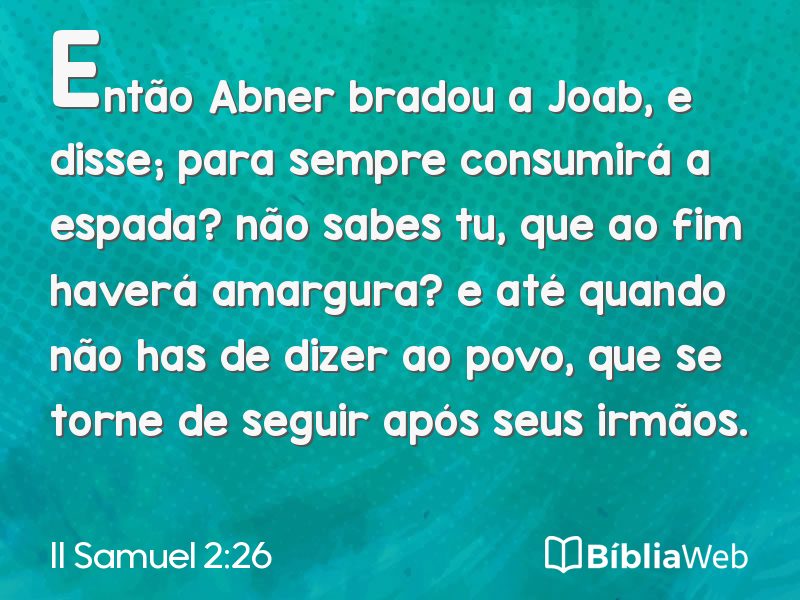 II Samuel 2:26 em imagem para compartilhar