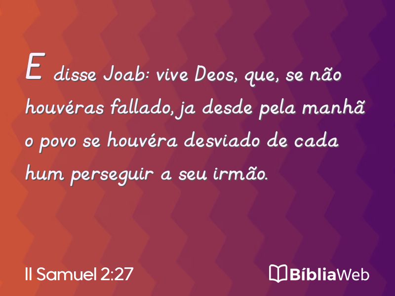 II Samuel 2:27 em imagem para compartilhar