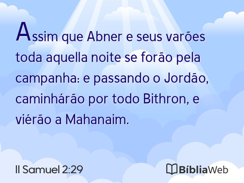 II Samuel 2:29 em imagem para compartilhar