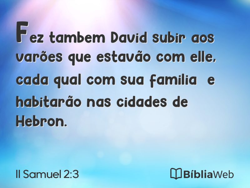 II Samuel 2:3 em imagem para compartilhar