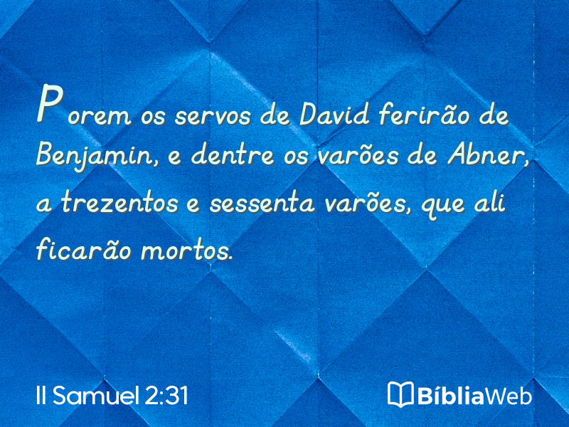 II Samuel 2:31 em imagem para compartilhar