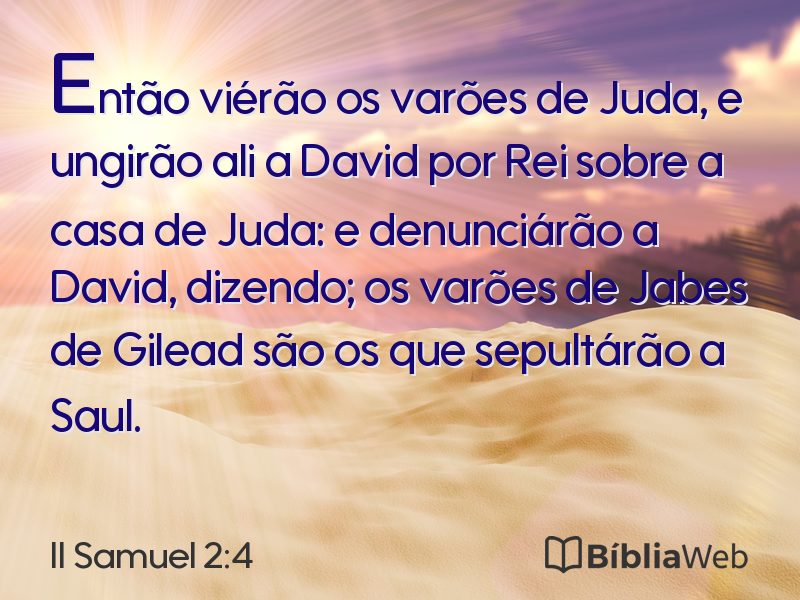 II Samuel 2:4 em imagem para compartilhar