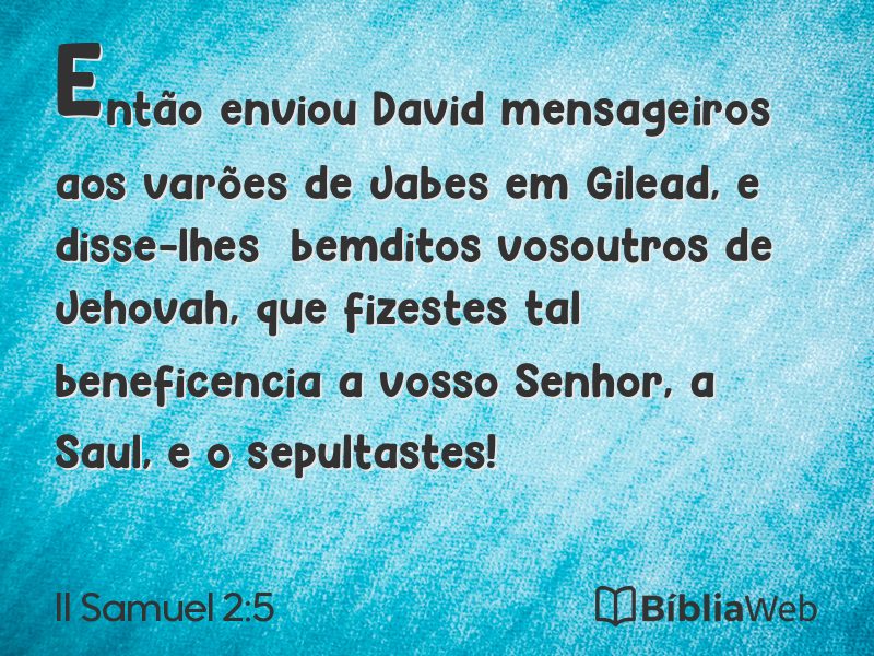 II Samuel 2:5 em imagem para compartilhar