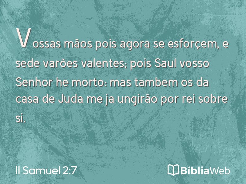 II Samuel 2:7 em imagem para compartilhar
