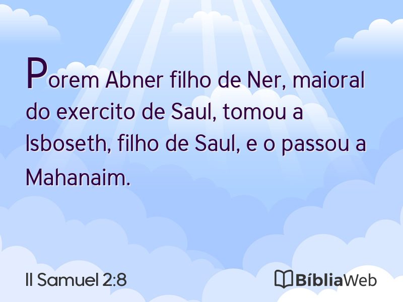 II Samuel 2:8 em imagem para compartilhar