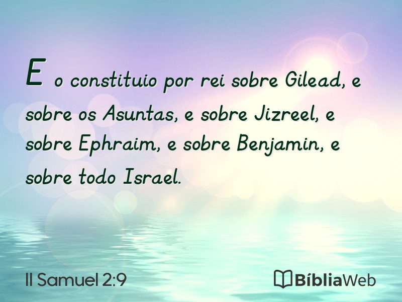 II Samuel 2:9 em imagem para compartilhar