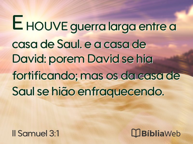 II Samuel 3:1 em imagem para compartilhar