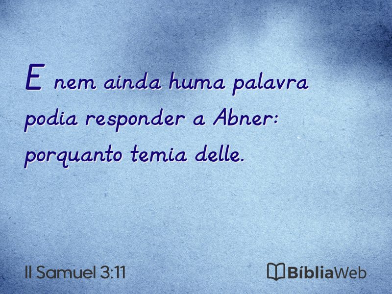 II Samuel 3:11 em imagem para compartilhar