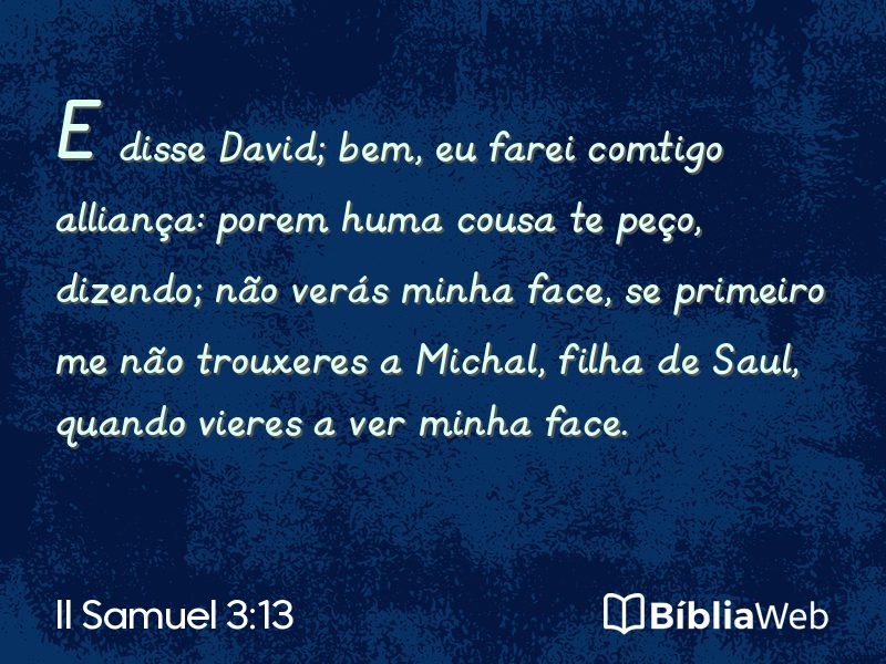 II Samuel 3:13 em imagem para compartilhar