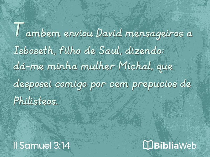 II Samuel 3:14 em imagem para compartilhar