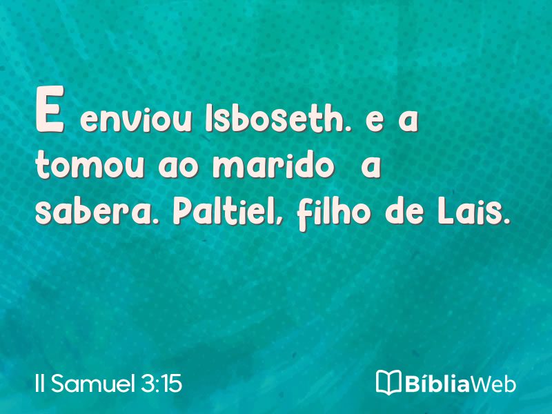 II Samuel 3:15 em imagem para compartilhar