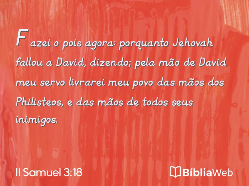 II Samuel 3:18 em imagem para compartilhar