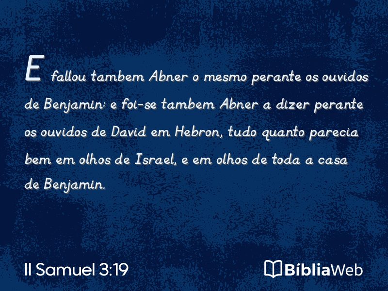 II Samuel 3:19 em imagem para compartilhar