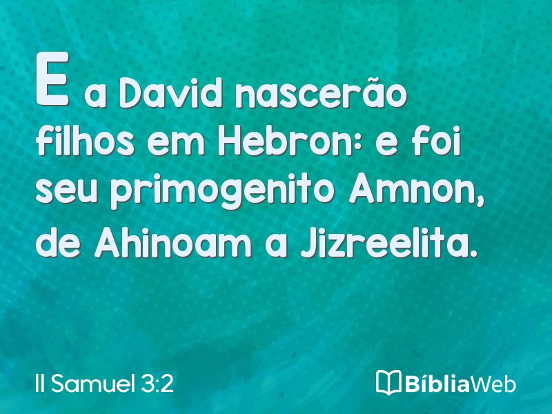 II Samuel 3:2 em imagem para compartilhar