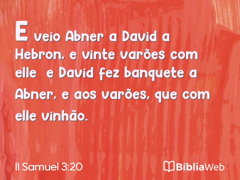 II Samuel 3:20 em imagem para compartilhar