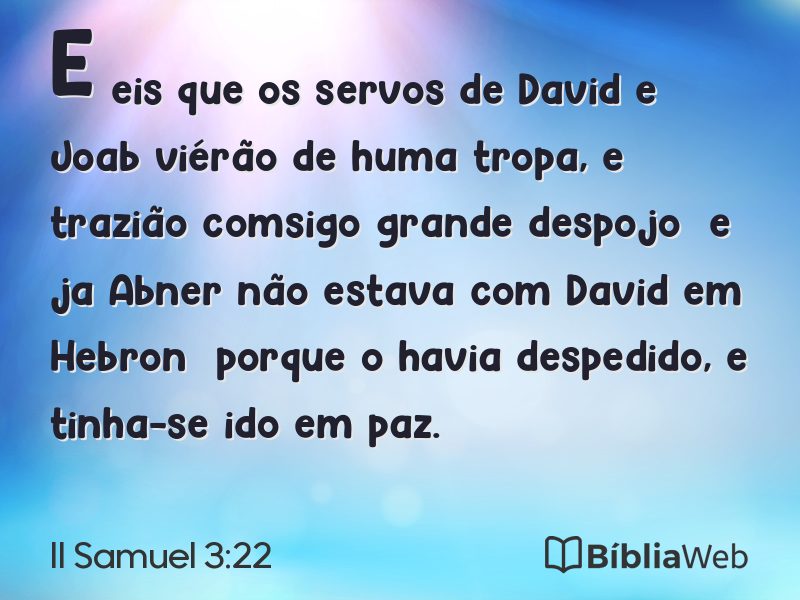 II Samuel 3:22 em imagem para compartilhar