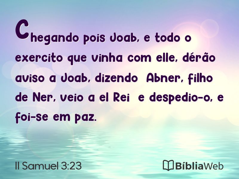 II Samuel 3:23 em imagem para compartilhar
