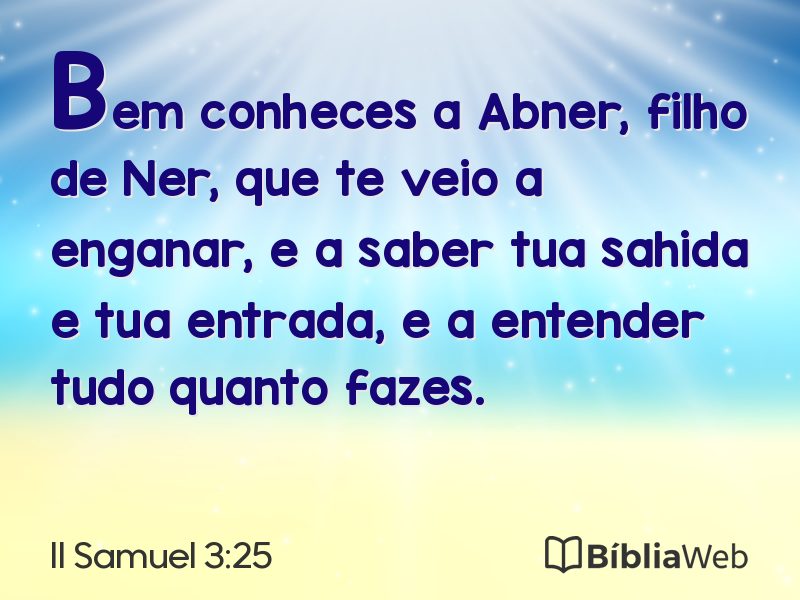 II Samuel 3:25 em imagem para compartilhar