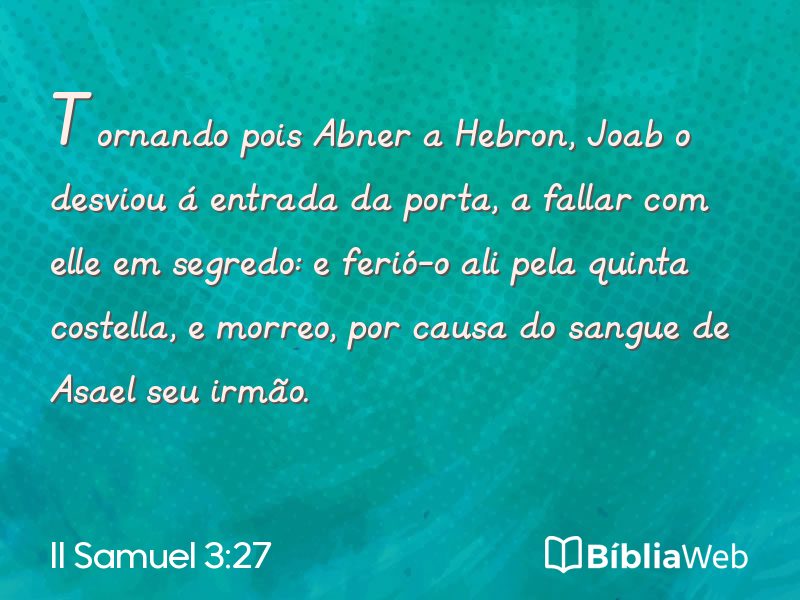 II Samuel 3:27 em imagem para compartilhar