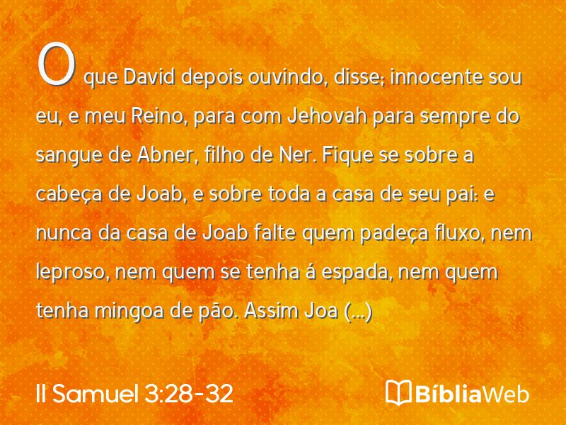 II Samuel 3:28-32 em imagem para compartilhar