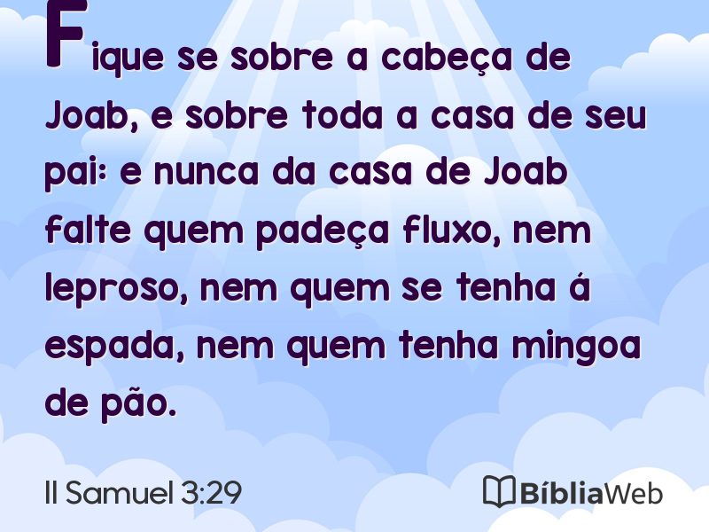 II Samuel 3:29 em imagem para compartilhar