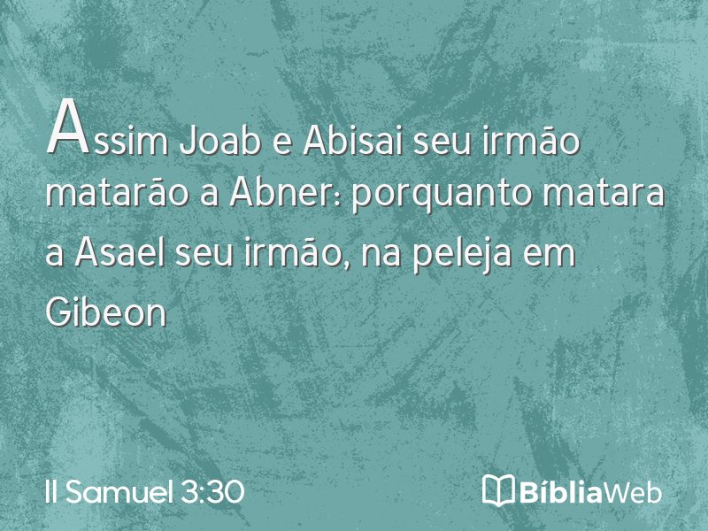 II Samuel 3:30 em imagem para compartilhar