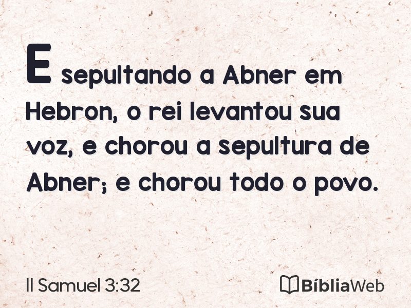 II Samuel 3:32 em imagem para compartilhar
