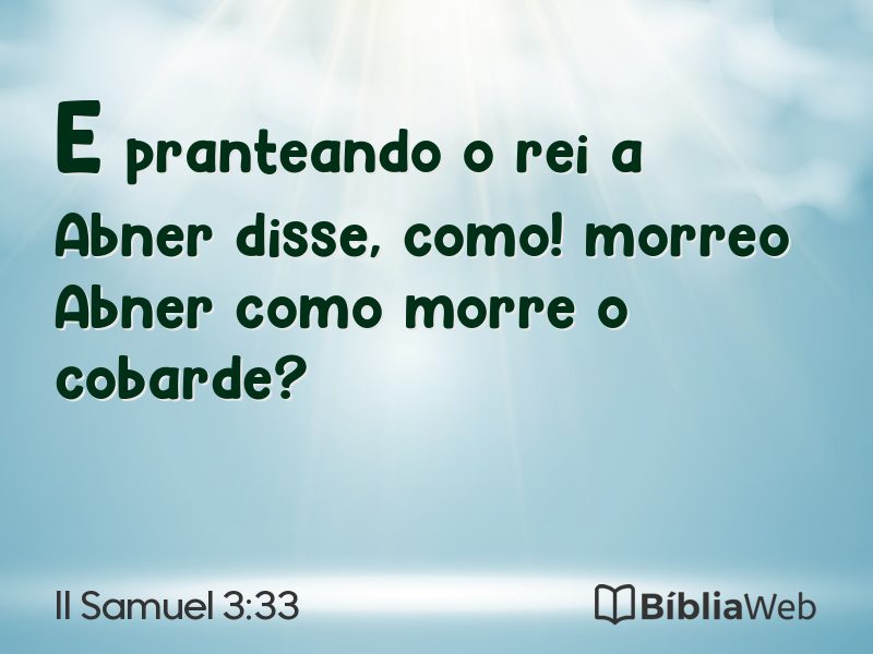 II Samuel 3:33 em imagem para compartilhar
