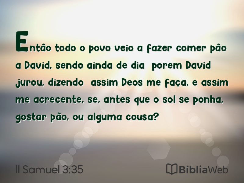 II Samuel 3:35 em imagem para compartilhar