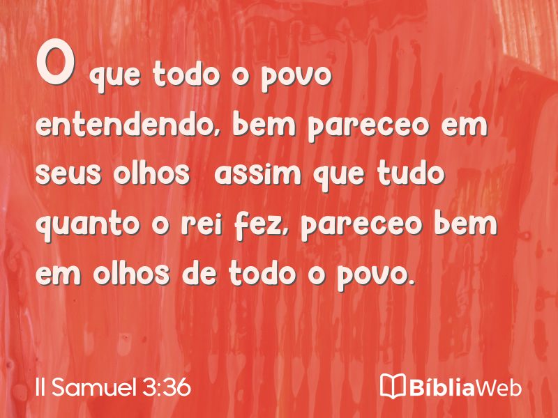 II Samuel 3:36 em imagem para compartilhar