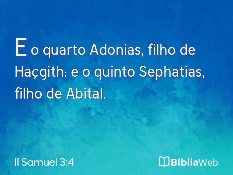 II Samuel 3:4 em imagem para compartilhar