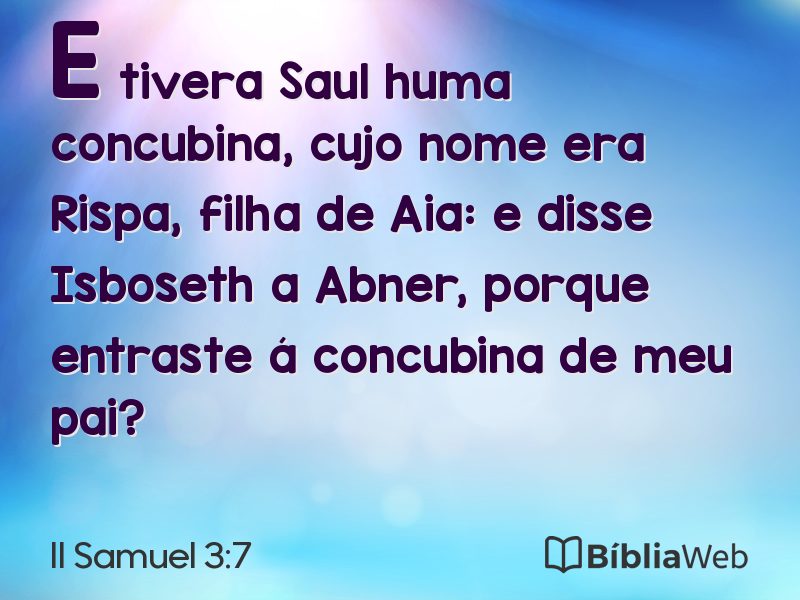 II Samuel 3:7 em imagem para compartilhar