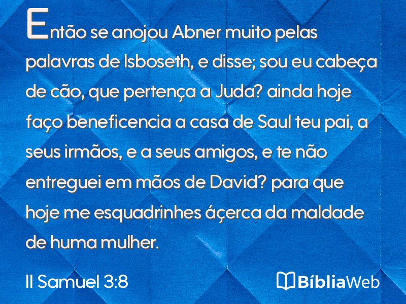II Samuel 3:8 em imagem para compartilhar