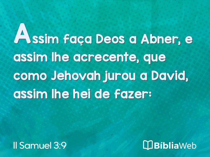 II Samuel 3:9 em imagem para compartilhar