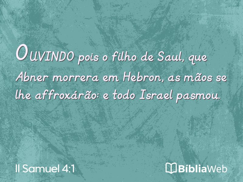 II Samuel 4:1 em imagem para compartilhar