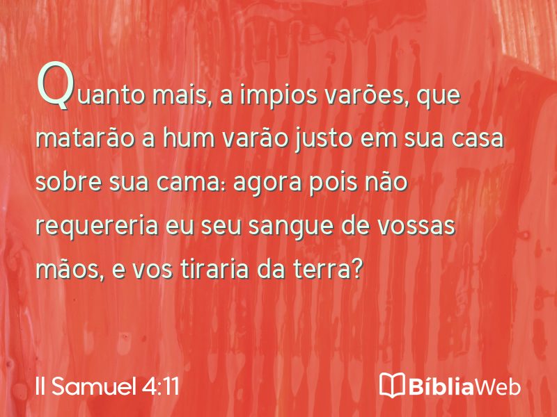 II Samuel 4:11 em imagem para compartilhar