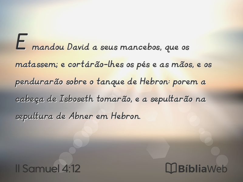 II Samuel 4:12 em imagem para compartilhar